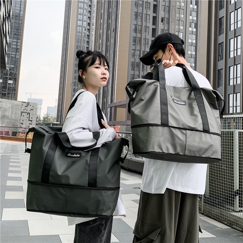 Portable Extended Bag Can Cover Trolley Case Short Distance Travel Business Trip Luggage Bag Large Capacity Dry Wet Separation Gym Bag