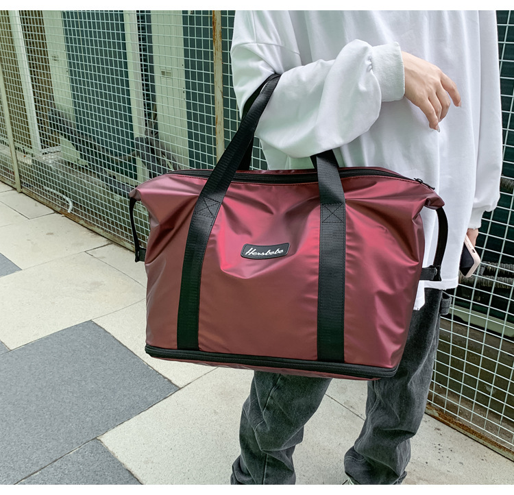 Portable Extended Bag Can Cover Trolley Case Short Distance Travel Business Trip Luggage Bag Large Capacity Dry Wet Separation Gym Bag