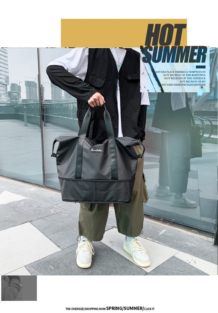 Portable Extended Bag Can Cover Trolley Case Short Distance Travel Business Trip Luggage Bag Large Capacity Dry Wet Separation Gym Bag Portable Extended Bag Can Cover Trolley Case Short Distance Travel Business Trip Luggage Bag Large Capacity Dry Wet Separation Gym Bag