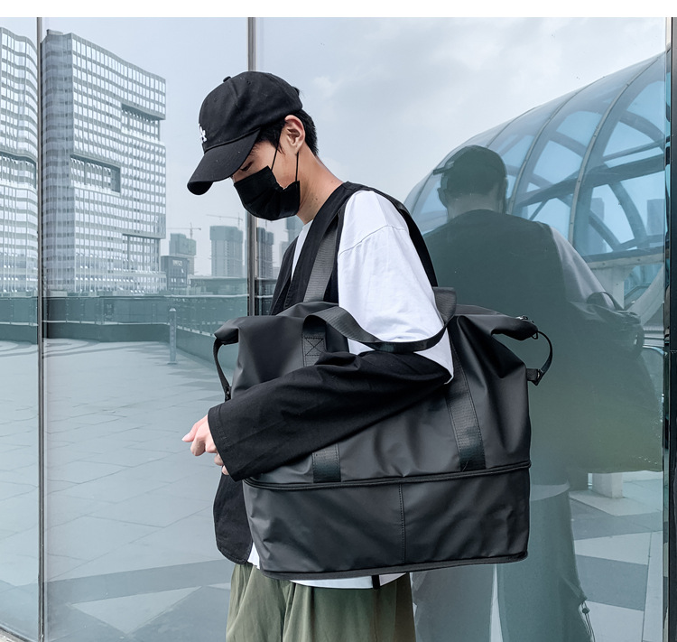 Portable Extended Bag Can Cover Trolley Case Short Distance Travel Business Trip Luggage Bag Large Capacity Dry Wet Separation Gym Bag Portable Extended Bag Can Cover Trolley Case Short Distance Travel Business Trip Luggage Bag Large Capacity Dry Wet Separation Gym Bag