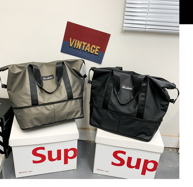 Portable Extended Bag Can Cover Trolley Case Short Distance Travel Business Trip Luggage Bag Large Capacity Dry Wet Separation Gym Bag Portable Extended Bag Can Cover Trolley Case Short Distance Travel Business Trip Luggage Bag Large Capacity Dry Wet Separation Gym Bag