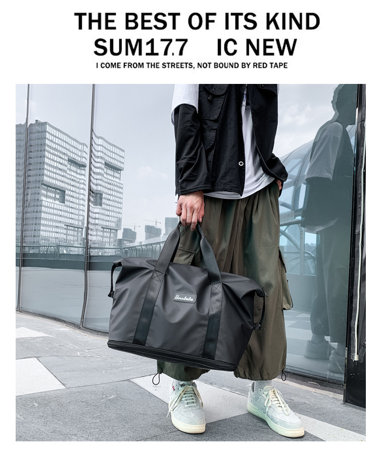 Portable Extended Bag Can Cover Trolley Case Short Distance Travel Business Trip Luggage Bag Large Capacity Dry Wet Separation Gym Bag Portable Extended Bag Can Cover Trolley Case Short Distance Travel Business Trip Luggage Bag Large Capacity Dry Wet Separation Gym Bag