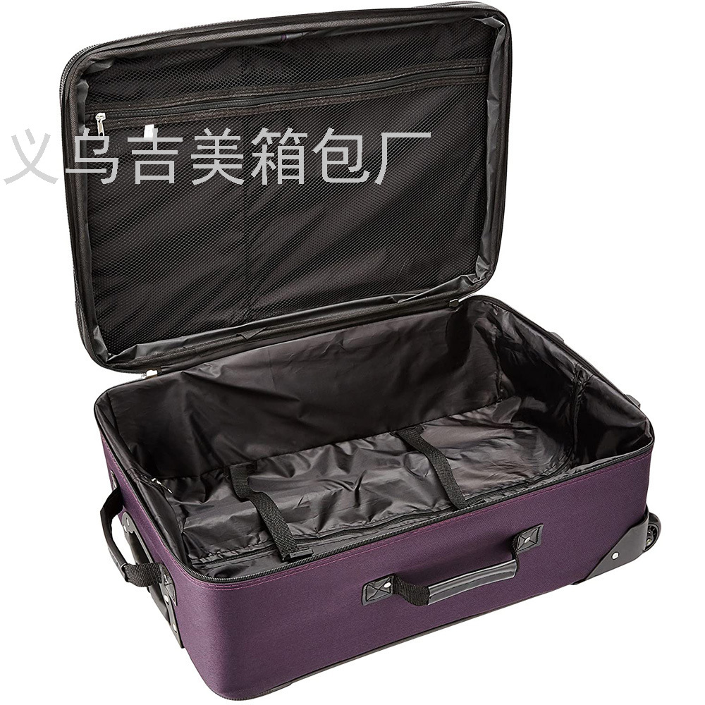 Factory Export Suitcase Two-Piece Set 20-Inch Trolley Case Customizable Boarding Bag Business Luggage Foreign  Wholesale