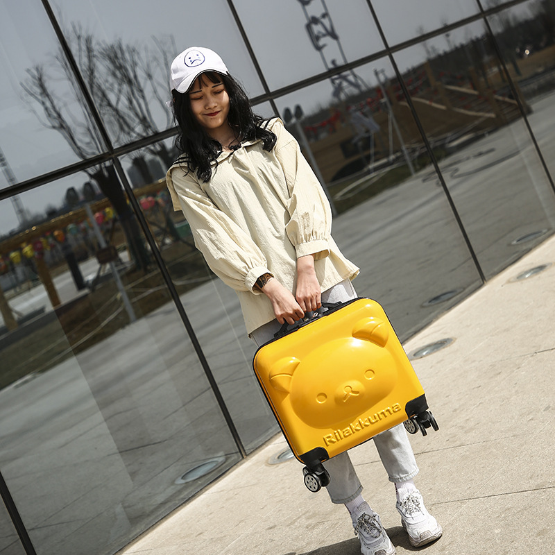 2020 Children's Three D Boarding Bag 18-Inch Bear Lion Yellow Deer Trolley Case Universal Wheel Luggage