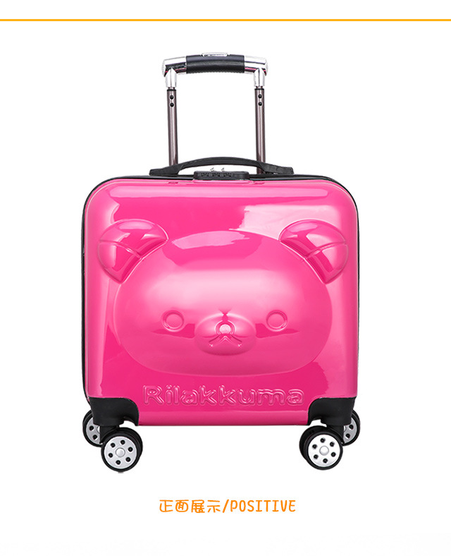 2020 Children's Three D Boarding Bag 18-Inch Bear Lion Yellow Deer Trolley Case Universal Wheel Luggage