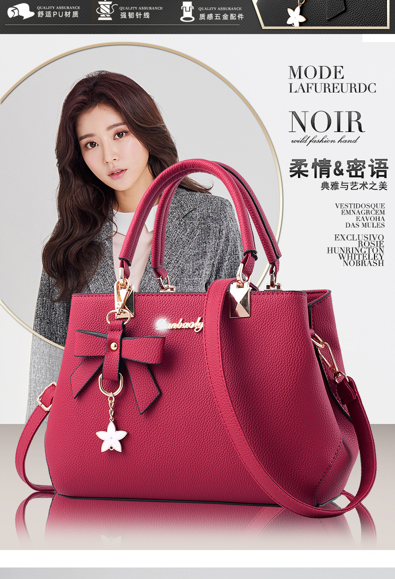 Women's Bags 2018 New Fashion Bag Korean Version of the Shoulder Bag Casual Crossbody Bag Spring Ladies Bag Handbag