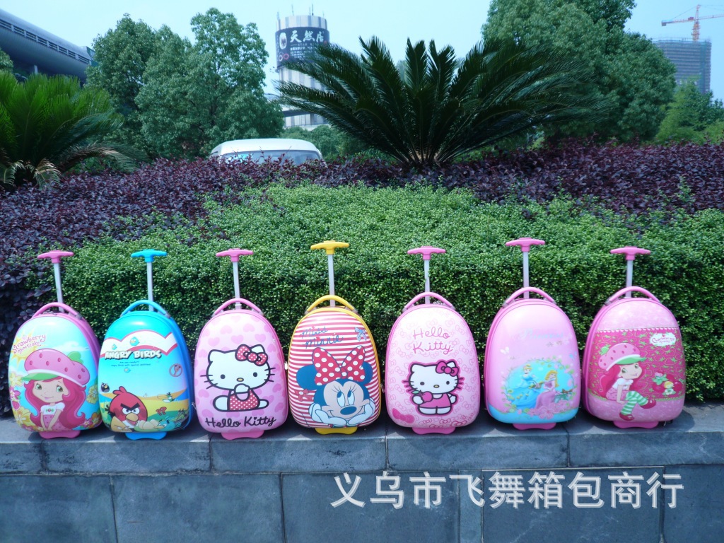 [High Configuration] 16-Inch ABS Egg Shell Cartoon Trolley Case Student Trolley Bag One Piece Dropshipping