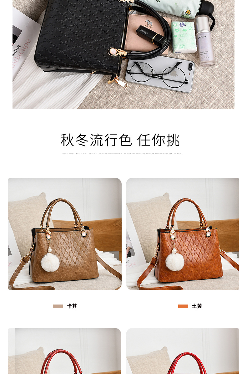 Factory Direct Sales Modern Simple Sense of Quality Bag Crossbody Fashionable All-Match Handbag High Fashion Bag