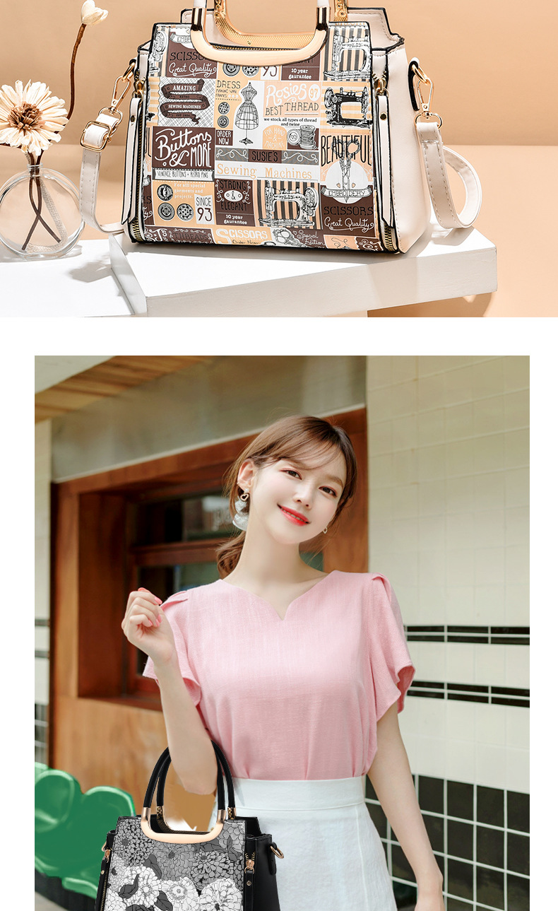 Tote Bag Women's 2021 New Fashion Bag Large Capacity Shoulder Hand Painted Graffiti Bag Fashion Handbag 12015 Tote Bag Women's 2021 New Fashion Bag Large Capacity Shoulder Hand Painted Graffiti Bag Fashion Handbag 12015