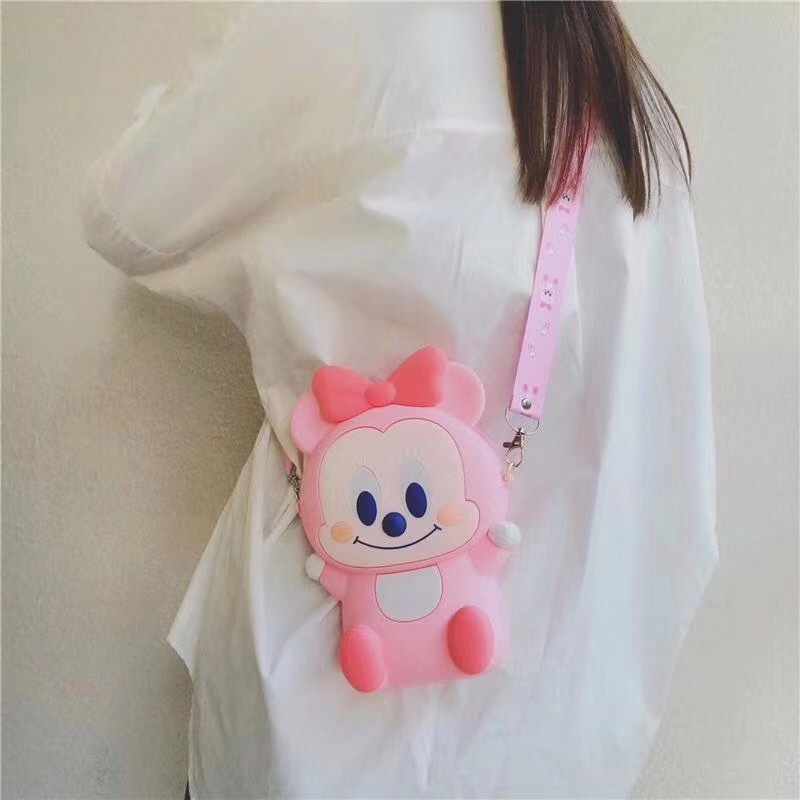 Factory Direct Sales 2021 New Crossbody Bag Dinosaur Silicone Phone Bag Waterproof Various Cartoon Cute Fashion Bag