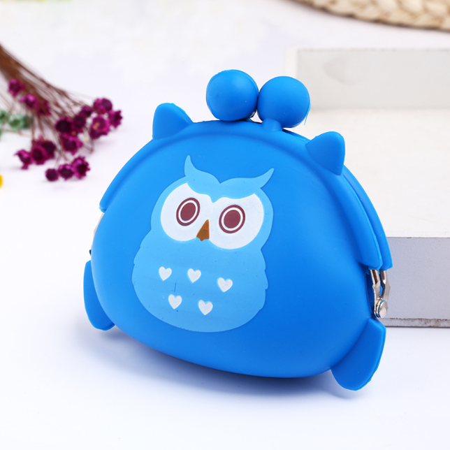 New Cute Mini Coin Purse Cute Cartoon Buckle Coin Bag Silicone Clutch Key Case