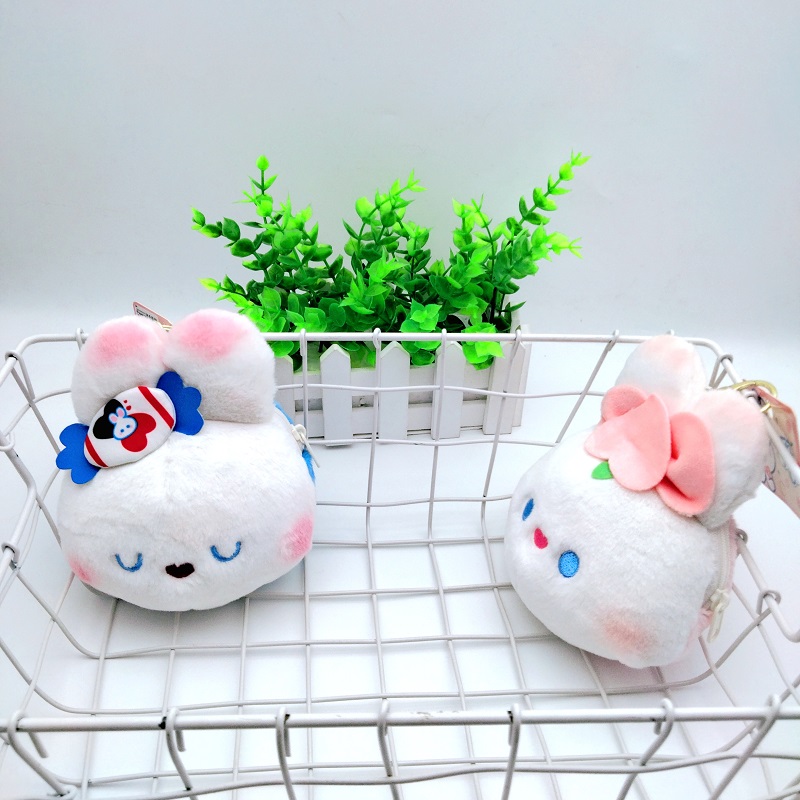 New Instagram Mesh Red Creative Delicious White Rabbit Purse Buckle Personalized Card Case Coin Bag Storage Bag Supply
