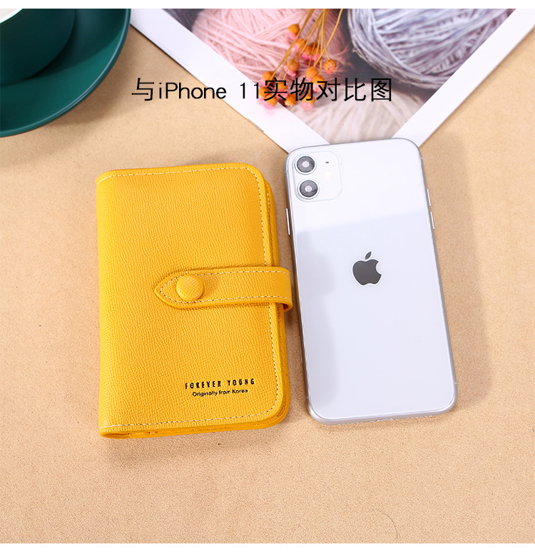 New 2021 Women's Hand-Held Change Key Case Simple Japanese and Korean Buckle Multi-Functional Short Keychain Multiple Card Slots New 2021 Women's Hand-Held Change Key Case Simple Japanese and Korean Buckle Multi-Functional Short Keychain Multiple Card Slots