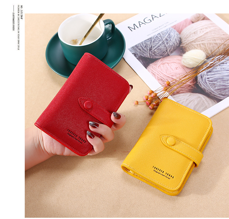 New 2021 Women's Hand-Held Change Key Case Simple Japanese and Korean Buckle Multi-Functional Short Keychain Multiple Card Slots New 2021 Women's Hand-Held Change Key Case Simple Japanese and Korean Buckle Multi-Functional Short Keychain Multiple Card Slots