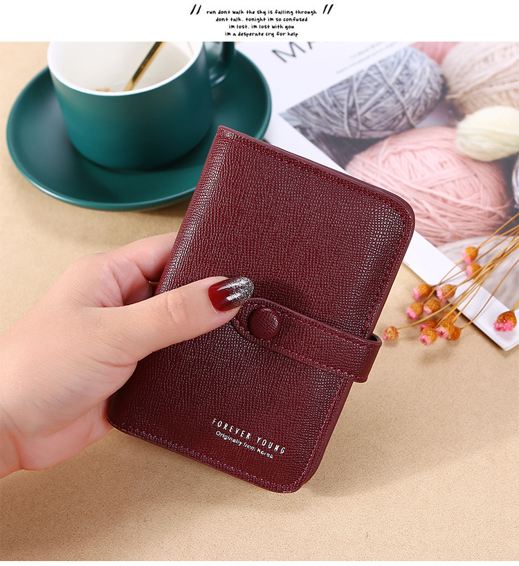 New 2021 Women's Hand-Held Change Key Case Simple Japanese and Korean Buckle Multi-Functional Short Keychain Multiple Card Slots New 2021 Women's Hand-Held Change Key Case Simple Japanese and Korean Buckle Multi-Functional Short Keychain Multiple Card Slots