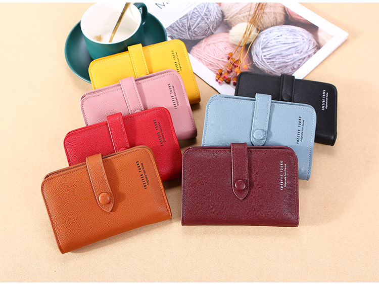 New 2021 Women's Hand-Held Change Key Case Simple Japanese and Korean Buckle Multi-Functional Short Keychain Multiple Card Slots New 2021 Women's Hand-Held Change Key Case Simple Japanese and Korean Buckle Multi-Functional Short Keychain Multiple Card Slots