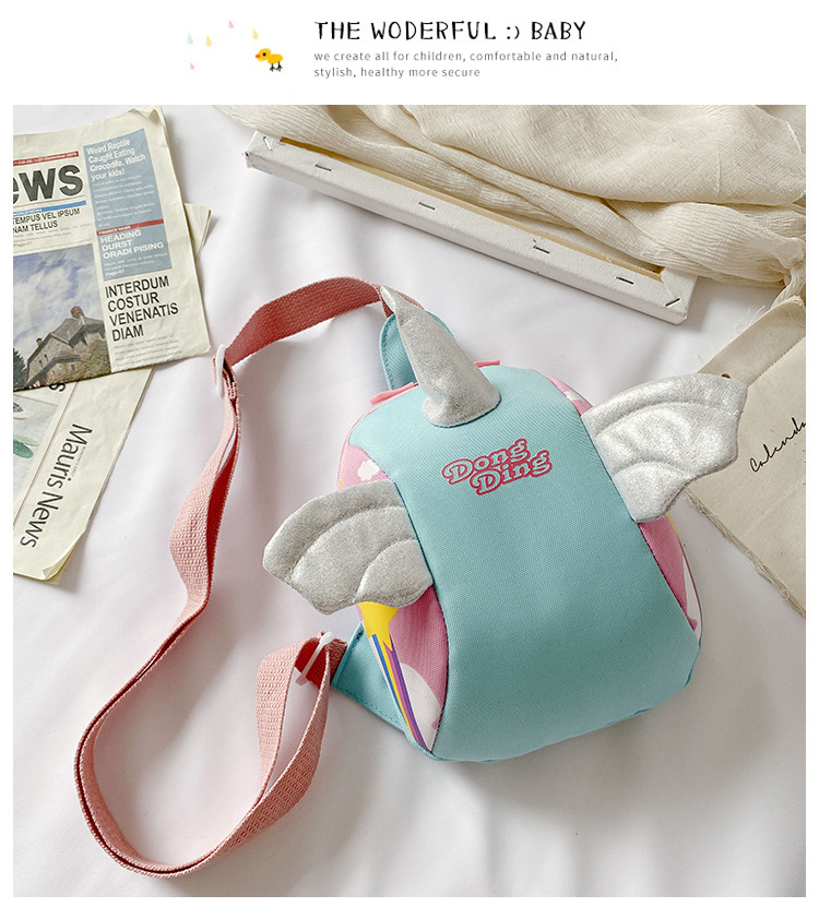Princess Crossbody Bag Trend Children's Fashion Cartoon Bag  Baby Unicorn Chest Bag Girl princess Crossbody Bag Trend