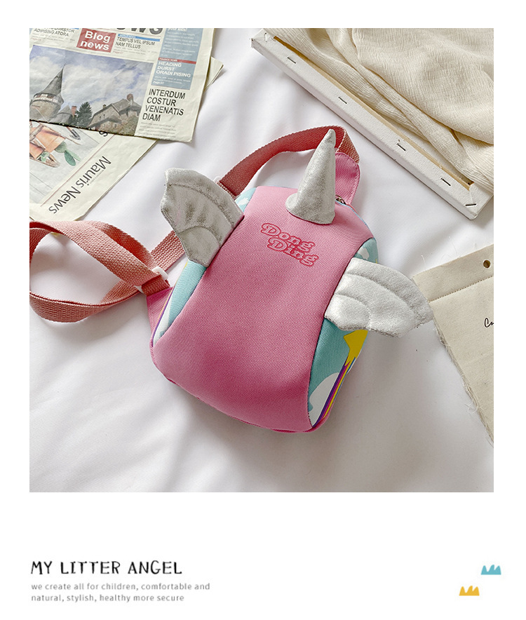 Princess Crossbody Bag Trend Children's Fashion Cartoon Bag  Baby Unicorn Chest Bag Girl princess Crossbody Bag Trend