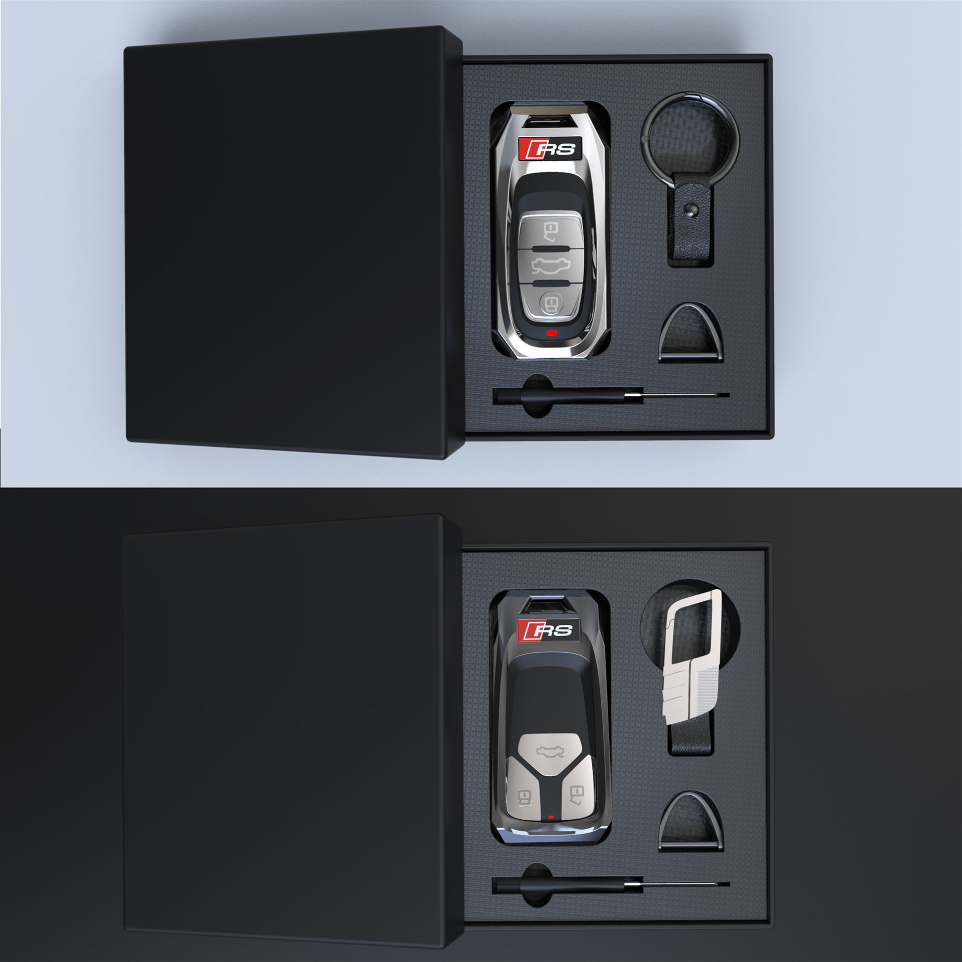 Suitable for Audi Key Case A6lq3 Car Modification A4L Protective Case A7 A3 Polo High-End Buckle A5 Bag