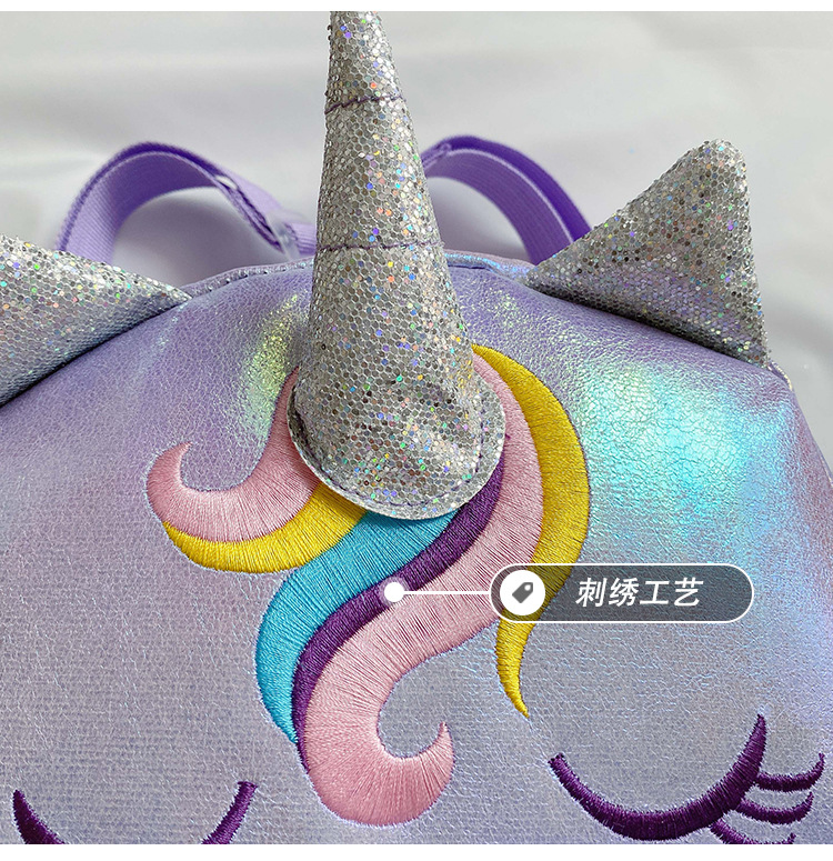 Kindergarten Backpack New Children's Children's Bag Backpack Unicorn Cartoon Bag Backpack Anti-Lost Children's Bag Parent-Child Bag