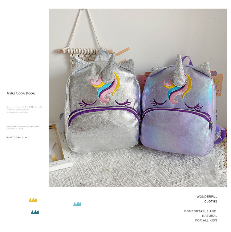 Kindergarten Backpack New Children's Children's Bag Backpack Unicorn Cartoon Bag Backpack Anti-Lost Children's Bag Parent-Child Bag