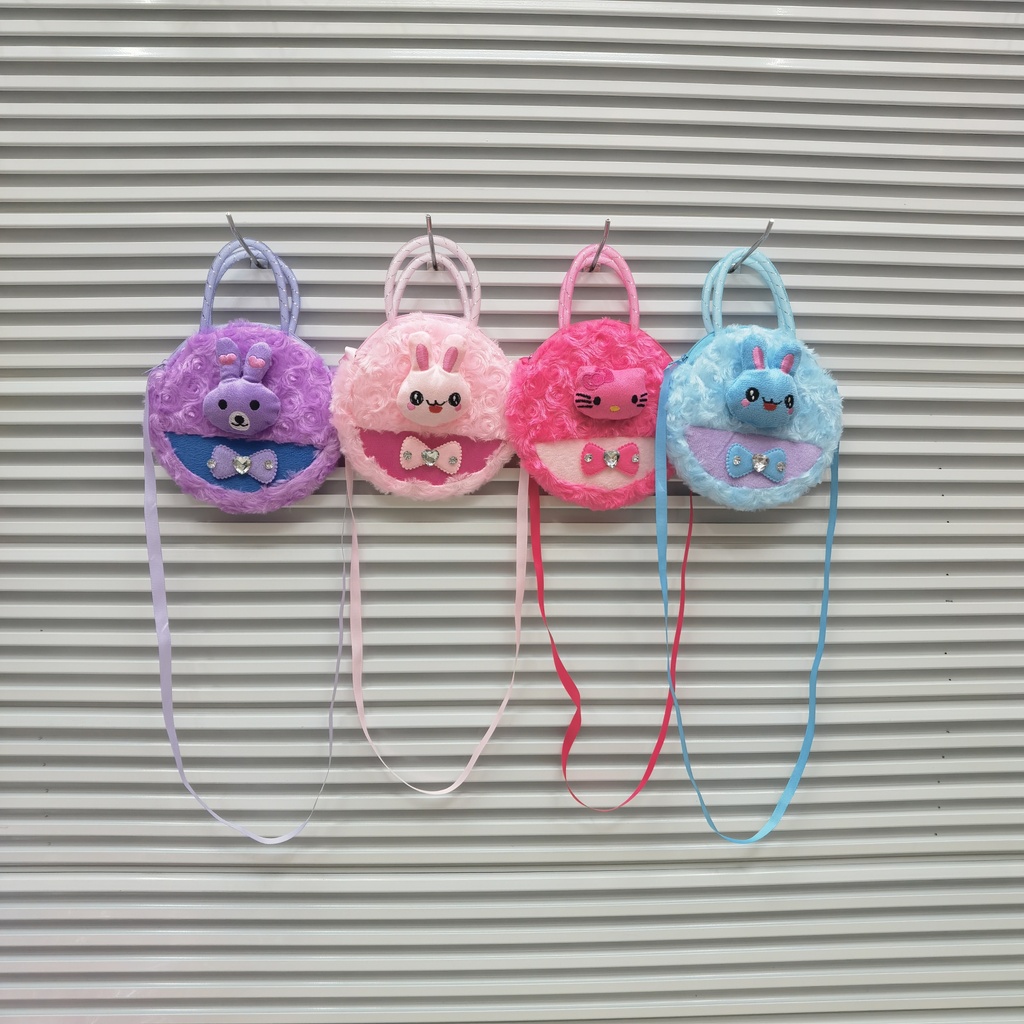 Plush Bag Children's Satchel Cartoon Bag Portable Messenger Bag Cartoon Animal Head Children's Single-Shoulder Bag Plush Bag Children's Satchel Cartoon Bag Portable Messenger Bag Cartoon Animal Head Children's Single-Shoulder Bag