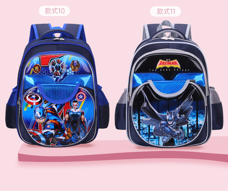 New Boutique Low-Grade Pupils Schoolbag Children Cute Backpack Burden Reduction 3D Cartoon Bag Factory Wholesale