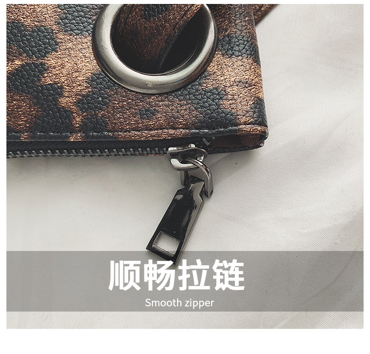 INS Clutch Female 2020 Trendy Korean Style Leopard Print Elegance Retro Hong Kong Style Fashion Tablet Bag