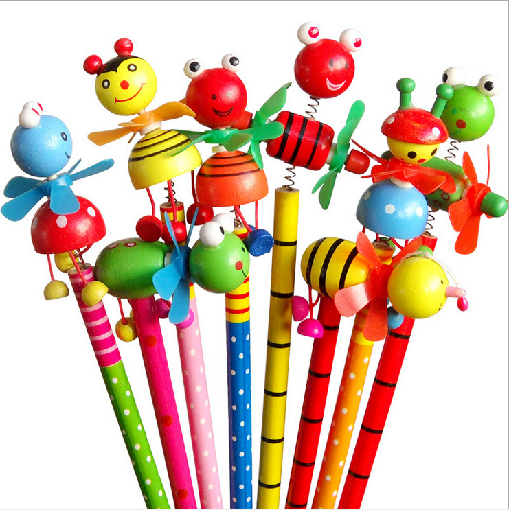Cartoon Windmill Series Animal Pencil Creative Wooden Pencil Fun Children's Pencil Tablet HB Pencil