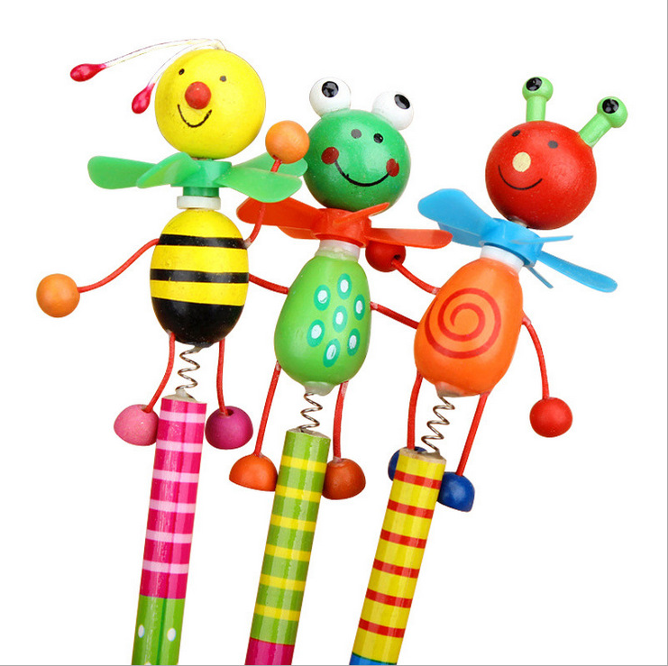 Cartoon Windmill Series Animal Pencil Creative Wooden Pencil Fun Children's Pencil Tablet HB Pencil