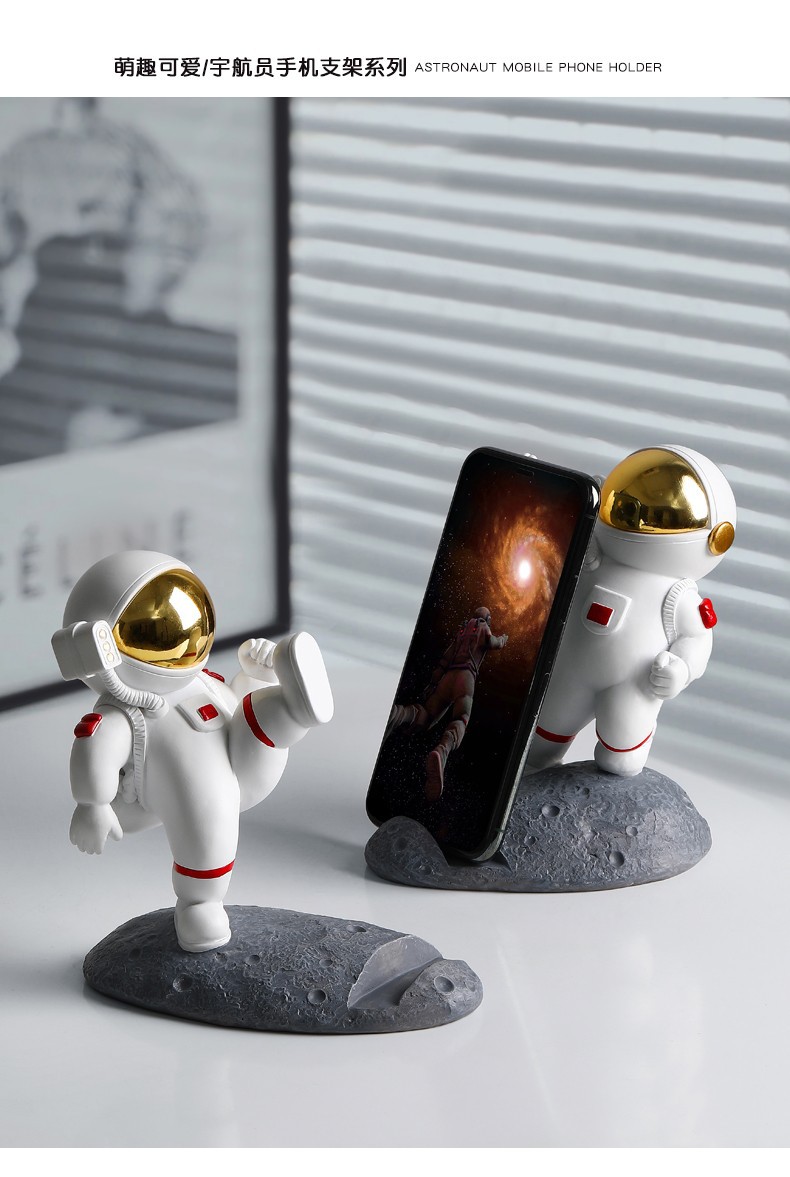 Cute Creative Spaceman Astronaut Mobile Phone Holder Small Ornaments Desktop Home iPad Tablet Support Decorations Cute Creative Spaceman Astronaut Mobile Phone Holder Small Ornaments Desktop Home iPad Tablet Support Decorations