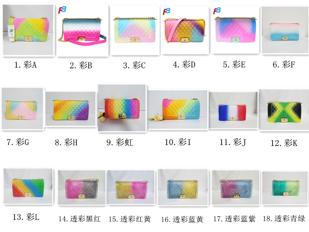 Jelly2019 New Style PVC Women Bag Rhombus Shoulder Chain Bag Gel Bag Factory Direct Sales One Piece Dropshipping Jelly2019 New Style PVC Women Bag Rhombus Shoulder Chain Bag Gel Bag Factory Direct Sales One Piece Dropshipping