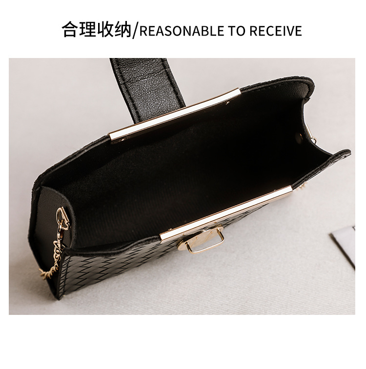 One Piece Dropshipping 2020 Winter Korean Style Cat Ear Woven Lock Chain Color Matching Small Square Bag Shoulder Crossbody Women Bag One Piece Dropshipping 2020 Winter Korean Style Cat Ear Woven Lock Chain Color Matching Small Square Bag Shoulder Crossbody Women Bag