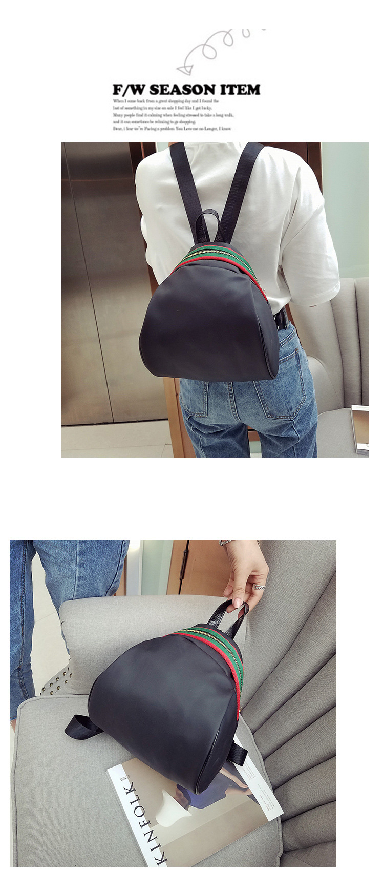 Fan Bingbing Fashion Oxford Cloth Simple Trendy Student Small Bag Korean Style Women Bag Backpack Canvas Shoulder Bag