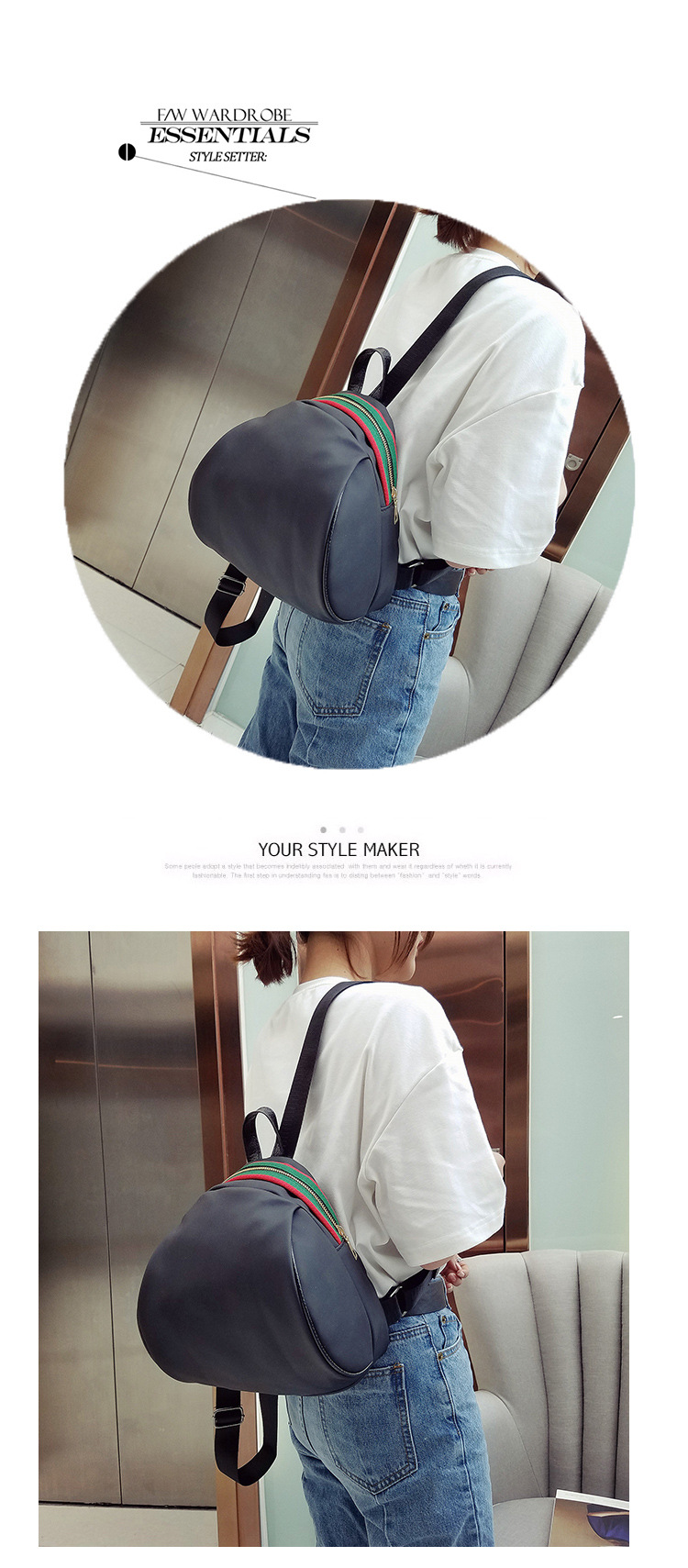 Fan Bingbing Fashion Oxford Cloth Simple Trendy Student Small Bag Korean Style Women Bag Backpack Canvas Shoulder Bag
