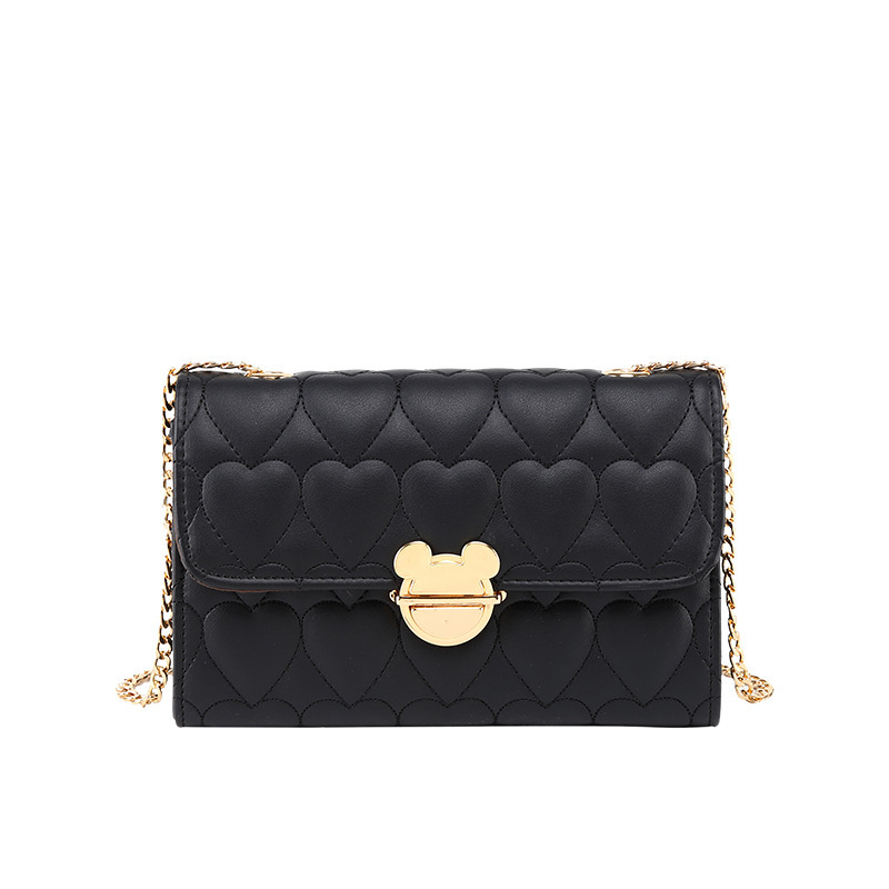 Women&#039;s Bag Ins2021 Spring New Fashion Shoulder Bag Korean Style Chain Small Square Bag Love Embroidered Women Bag