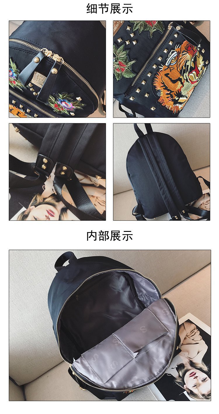 Ethnic Style Women Bag Embroidered Nylon Pouch Bag Leather Backpack Shopkeeper Recommended One Piece Dropshipping Ethnic Style Women Bag Embroidered Nylon Pouch Bag Leather Backpack Shopkeeper Recommended One Piece Dropshipping