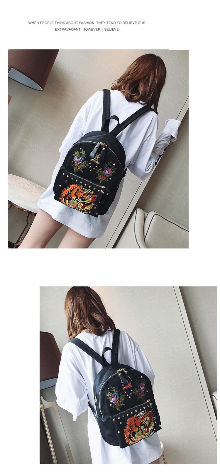 Ethnic Style Women Bag Embroidered Nylon Pouch Bag Leather Backpack Shopkeeper Recommended One Piece Dropshipping Ethnic Style Women Bag Embroidered Nylon Pouch Bag Leather Backpack Shopkeeper Recommended One Piece Dropshipping