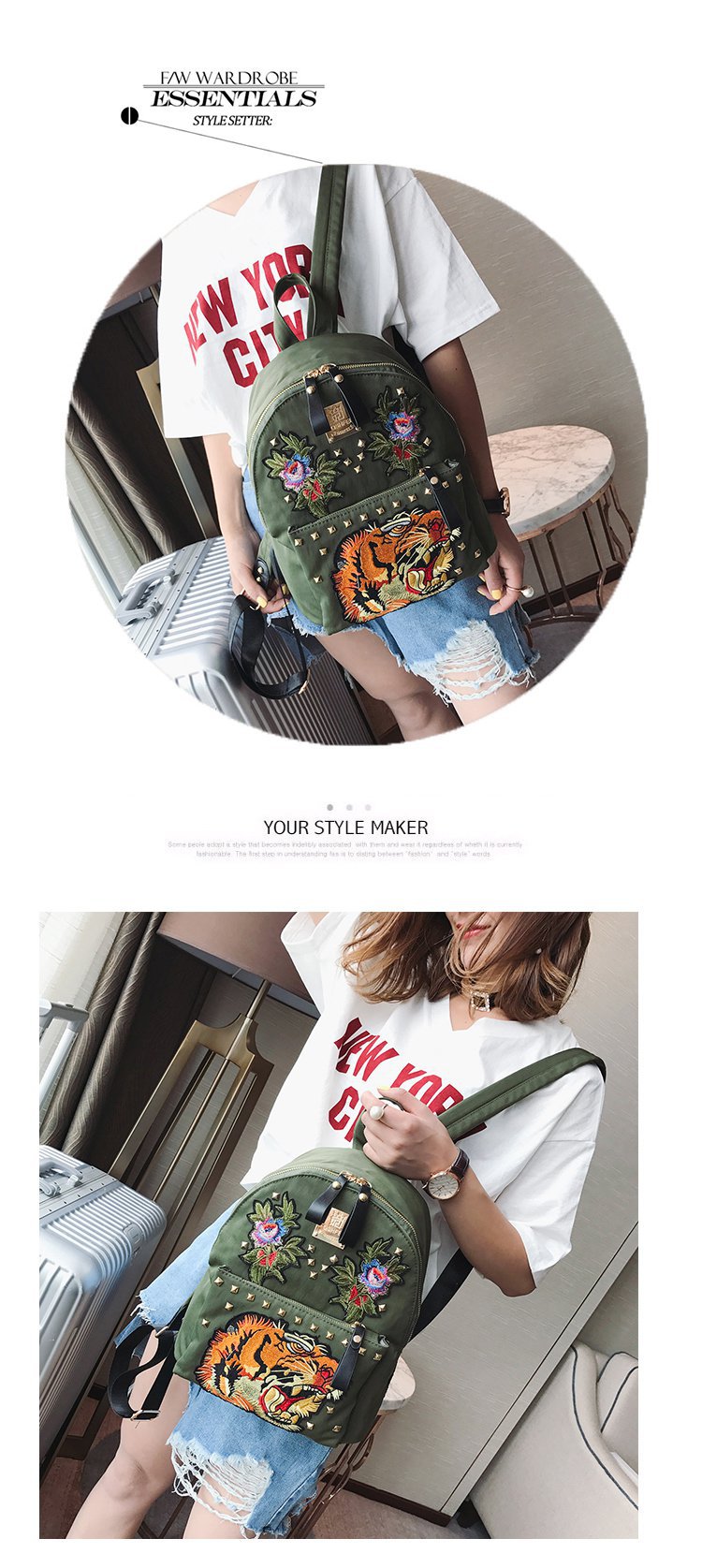 Ethnic Style Women Bag Embroidered Nylon Pouch Bag Leather Backpack Shopkeeper Recommended One Piece Dropshipping Ethnic Style Women Bag Embroidered Nylon Pouch Bag Leather Backpack Shopkeeper Recommended One Piece Dropshipping