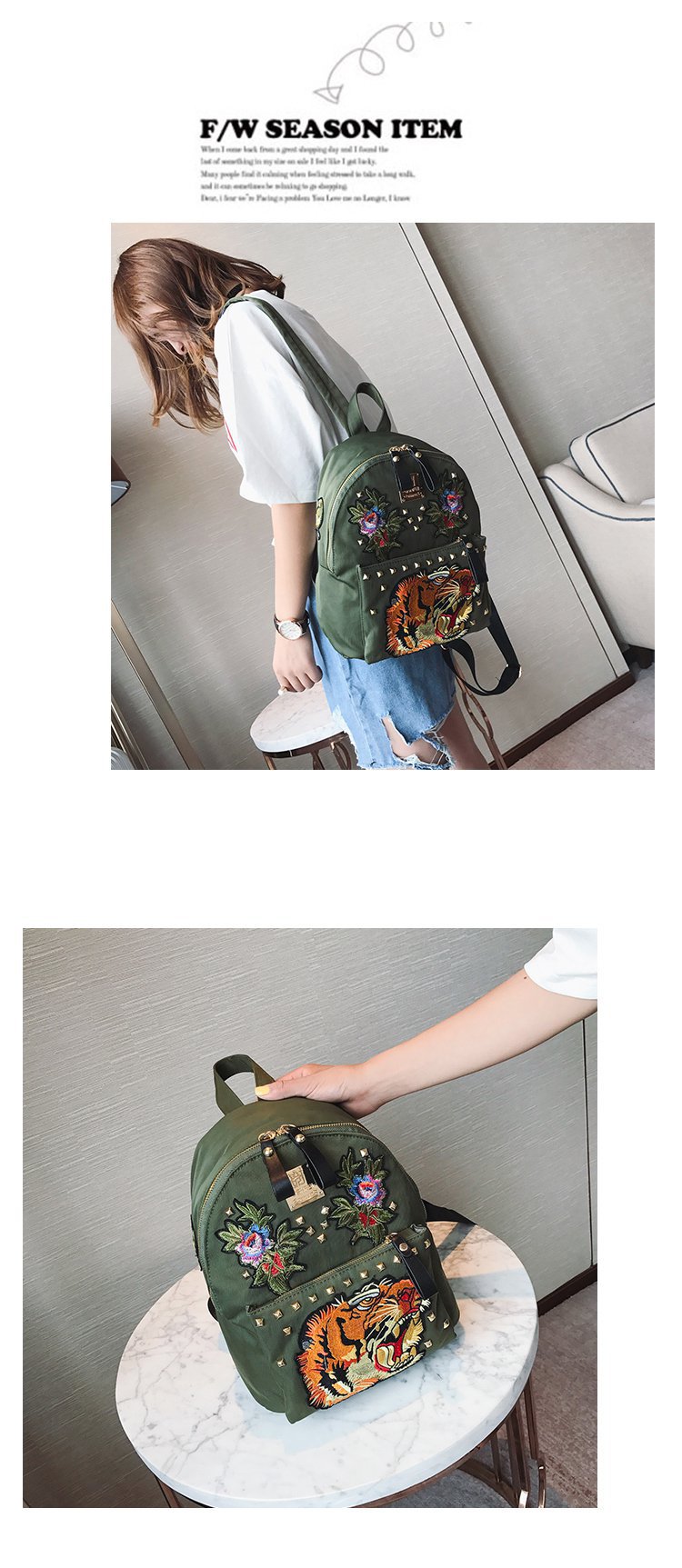 Ethnic Style Women Bag Embroidered Nylon Pouch Bag Leather Backpack Shopkeeper Recommended One Piece Dropshipping Ethnic Style Women Bag Embroidered Nylon Pouch Bag Leather Backpack Shopkeeper Recommended One Piece Dropshipping