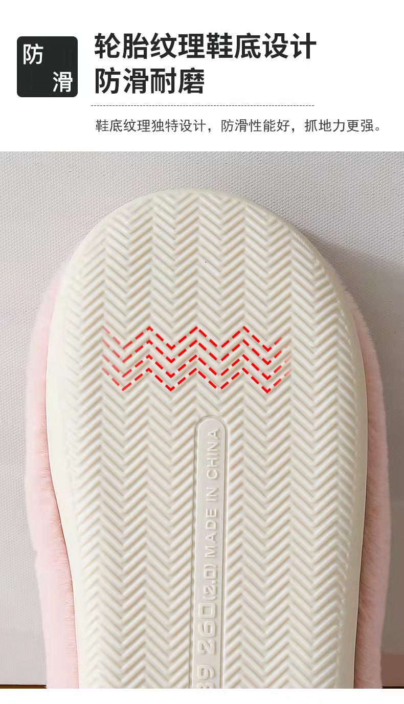 Cute Couple Cotton Slippers Winter Women Bag Heel Plush Warm Slugged Bottom Household Men's Cotton-Padded Shoes Toe Cap Cute Couple Cotton Slippers Winter Women Bag Heel Plush Warm Slugged Bottom Household Men's Cotton-Padded Shoes Toe Cap