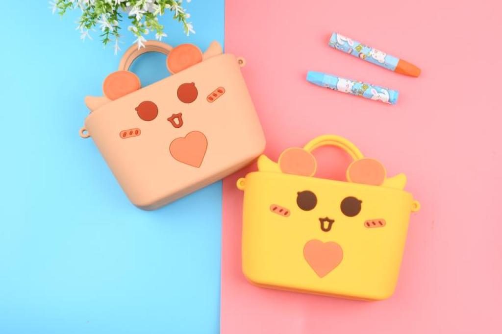 Cartoon Children's Silicone Satchel Epoxy Coin Purse Mobile Phone Bag Avocado Unicorn Donut Bag Children's Toys