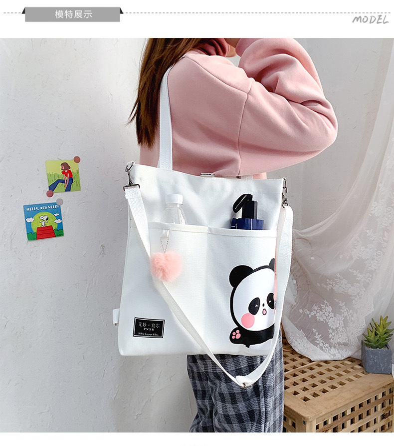 Canvas Bag Female 2021 New Trendy Cute Japanese Large Capacity Student Leisure Portable Crossbody Three-Use Women Bag Canvas Bag Female 2021 New Trendy Cute Japanese Large Capacity Student Leisure Portable Crossbody Three-Use Women Bag