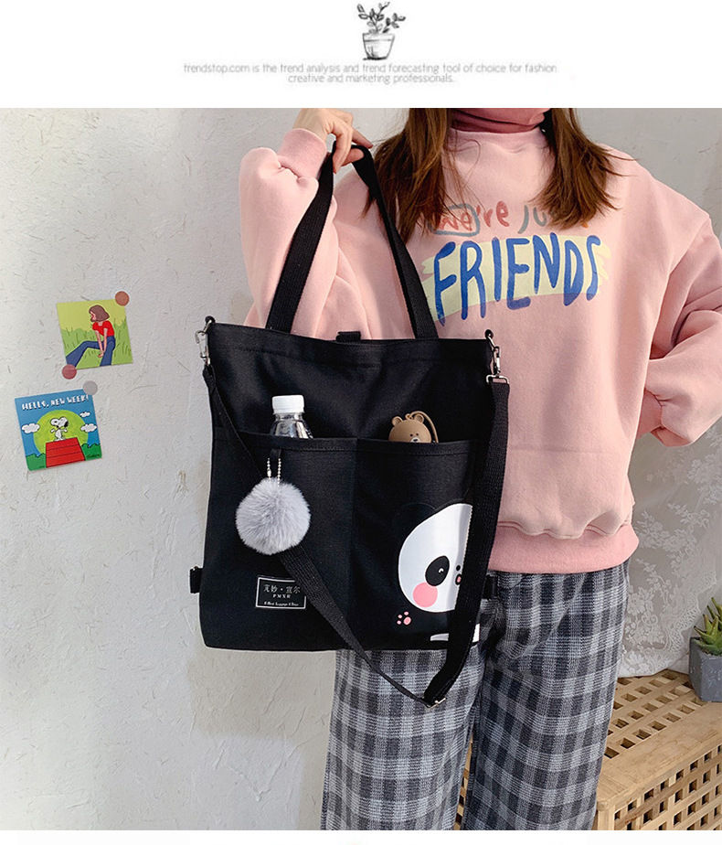 Canvas Bag Female 2021 New Trendy Cute Japanese Large Capacity Student Leisure Portable Crossbody Three-Use Women Bag Canvas Bag Female 2021 New Trendy Cute Japanese Large Capacity Student Leisure Portable Crossbody Three-Use Women Bag