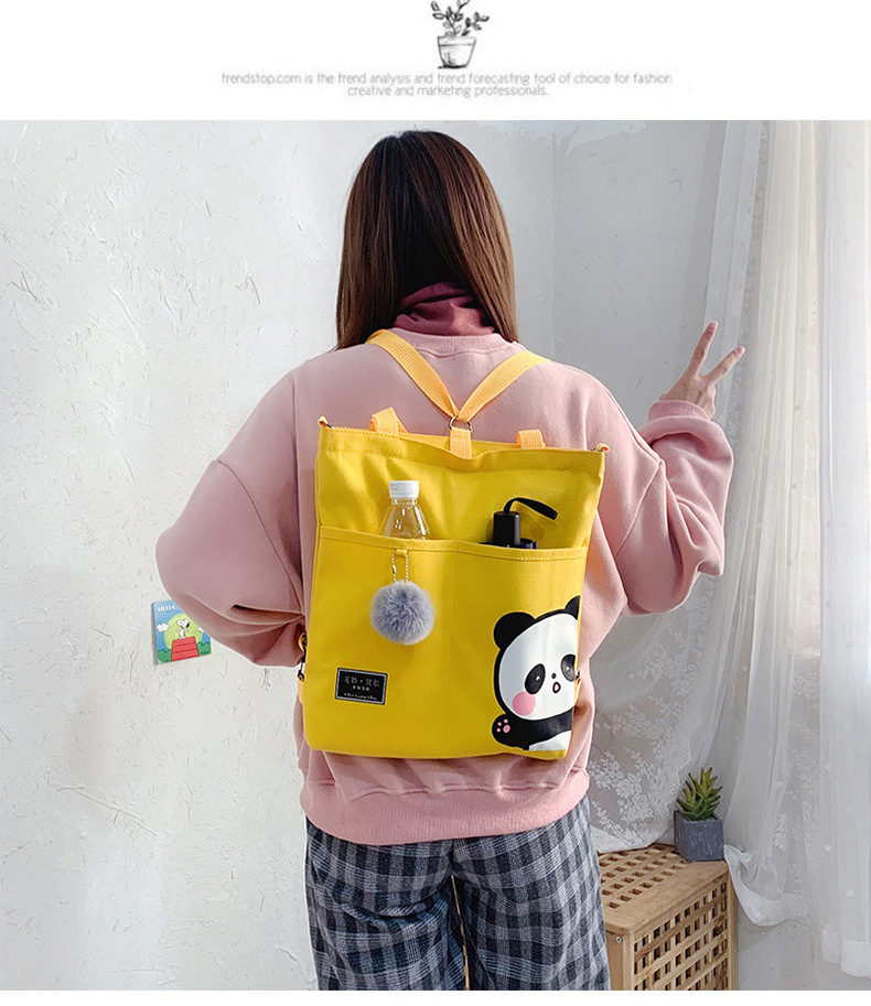 Canvas Bag Female 2021 New Trendy Cute Japanese Large Capacity Student Leisure Portable Crossbody Three-Use Women Bag Canvas Bag Female 2021 New Trendy Cute Japanese Large Capacity Student Leisure Portable Crossbody Three-Use Women Bag