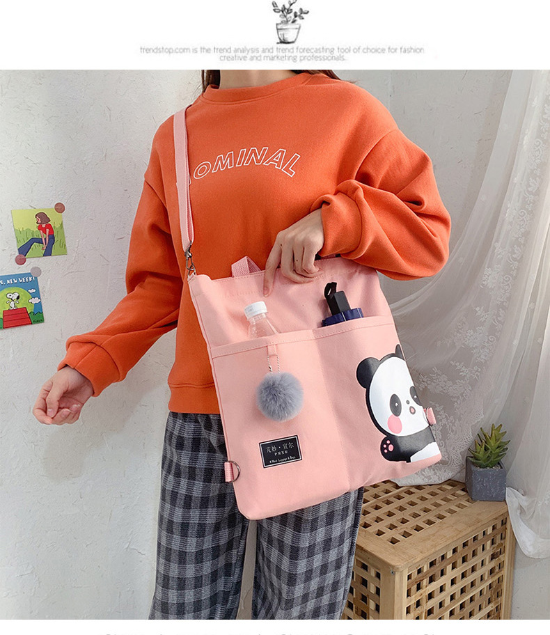 Canvas Bag Female 2021 New Trendy Cute Japanese Large Capacity Student Leisure Portable Crossbody Three-Use Women Bag Canvas Bag Female 2021 New Trendy Cute Japanese Large Capacity Student Leisure Portable Crossbody Three-Use Women Bag