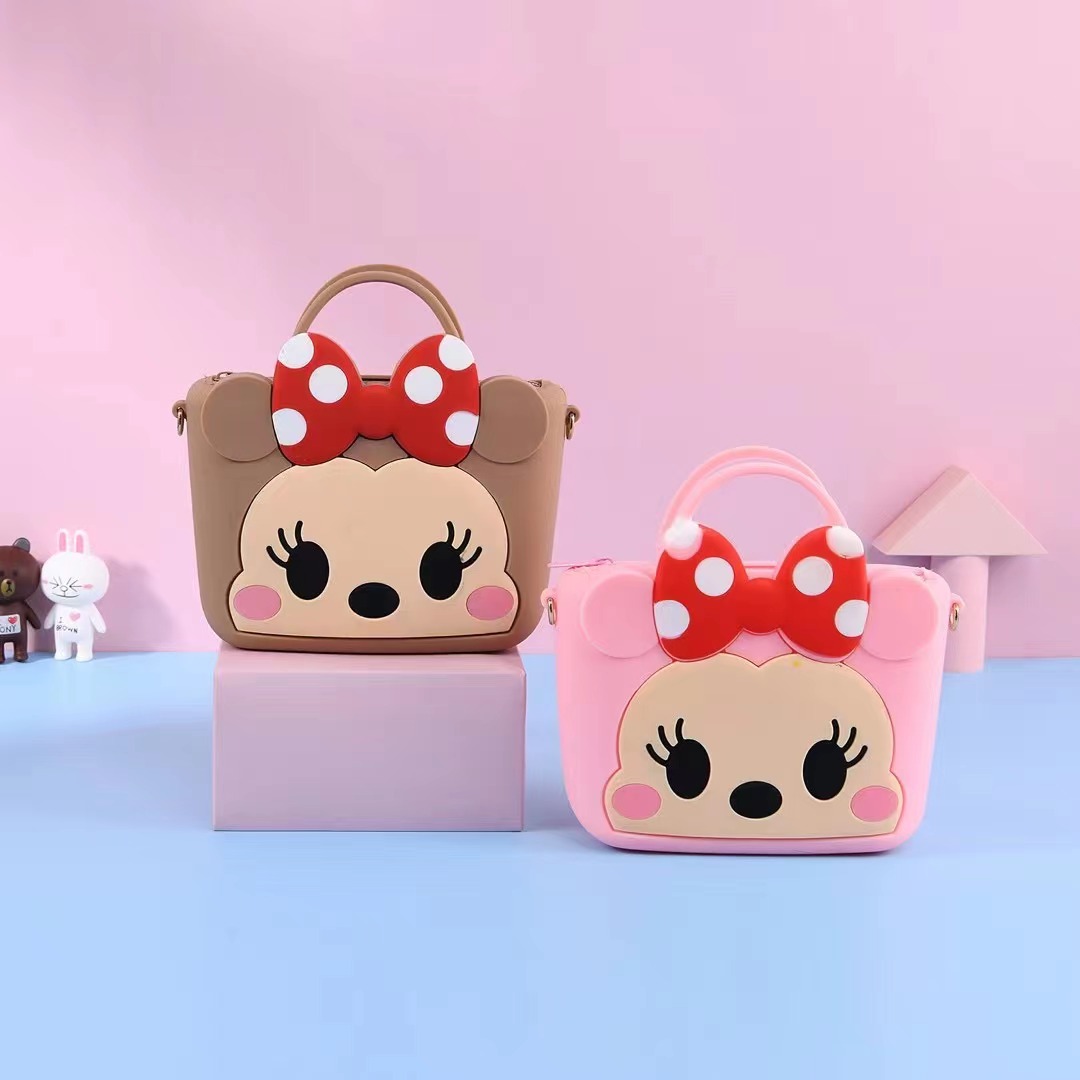 Cute Silicone Coin Purse Small Wallet Crossbody Card Holder with Zipper and Shoulder Strap