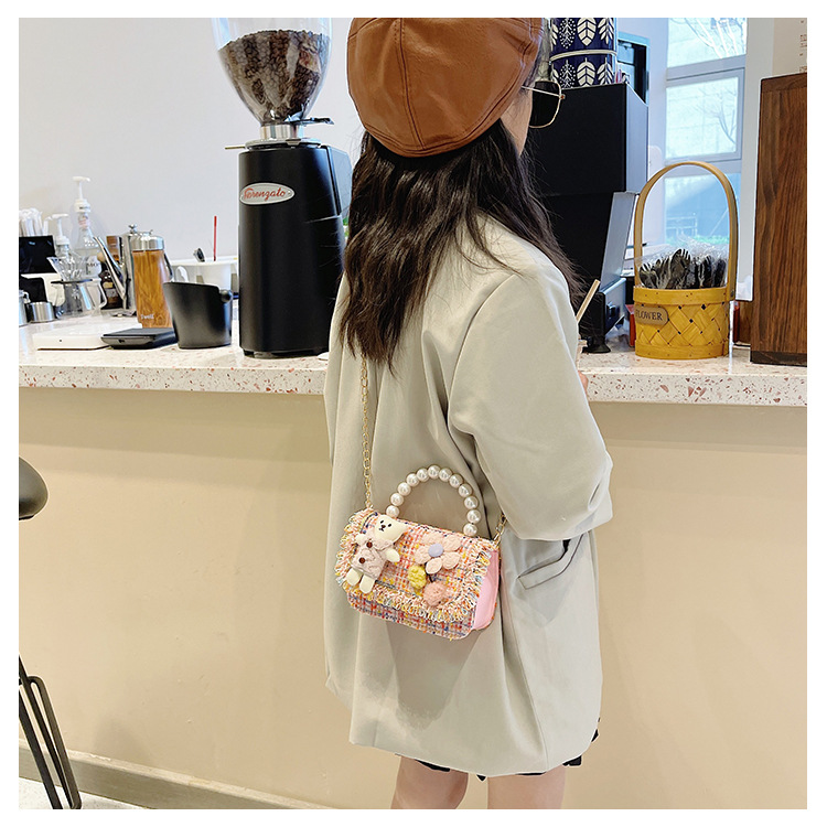 New Princess Bag Cute Little Girl Pearl Hand Bag Cartoon Decorative Crossbody Bag Children Coin Purse Shoulder Bag New Princess Bag Cute Little Girl Pearl Hand Bag Cartoon Decorative Crossbody Bag Children Coin Purse Shoulder Bag