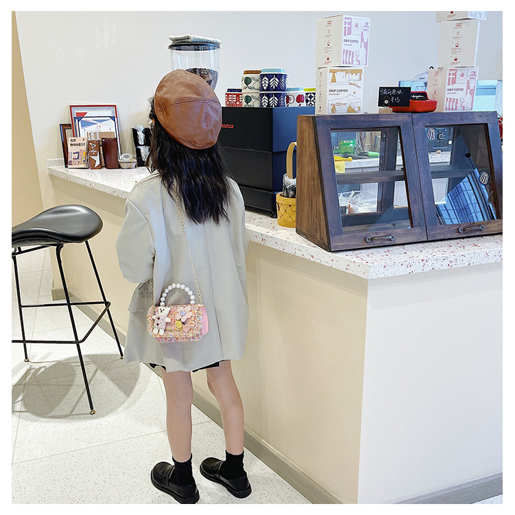 New Princess Bag Cute Little Girl Pearl Hand Bag Cartoon Decorative Crossbody Bag Children Coin Purse Shoulder Bag New Princess Bag Cute Little Girl Pearl Hand Bag Cartoon Decorative Crossbody Bag Children Coin Purse Shoulder Bag