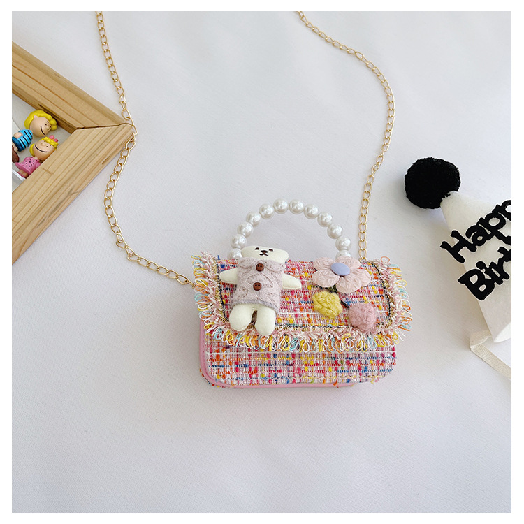 New Princess Bag Cute Little Girl Pearl Hand Bag Cartoon Decorative Crossbody Bag Children Coin Purse Shoulder Bag New Princess Bag Cute Little Girl Pearl Hand Bag Cartoon Decorative Crossbody Bag Children Coin Purse Shoulder Bag